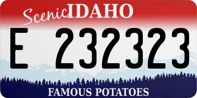 ID license plate E232323