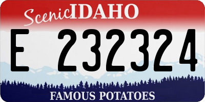 ID license plate E232324