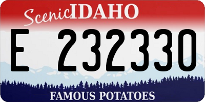ID license plate E232330