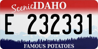 ID license plate E232331