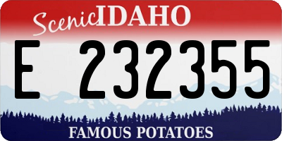 ID license plate E232355