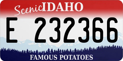 ID license plate E232366