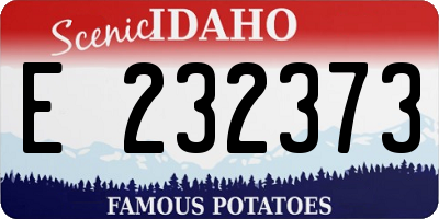 ID license plate E232373