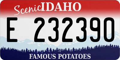ID license plate E232390