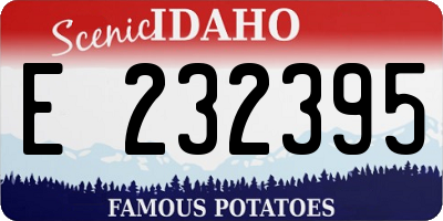 ID license plate E232395