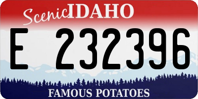ID license plate E232396