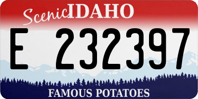 ID license plate E232397