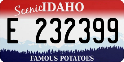 ID license plate E232399