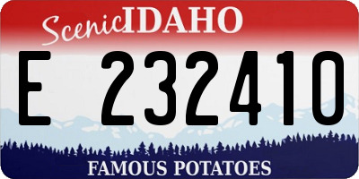 ID license plate E232410