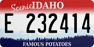 ID license plate E232414