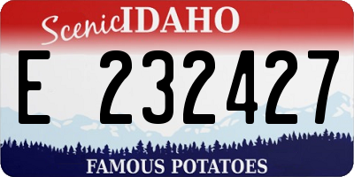 ID license plate E232427
