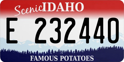 ID license plate E232440