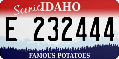ID license plate E232444