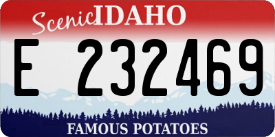 ID license plate E232469