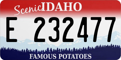 ID license plate E232477