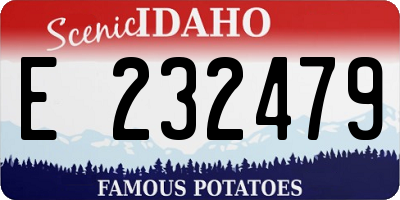 ID license plate E232479