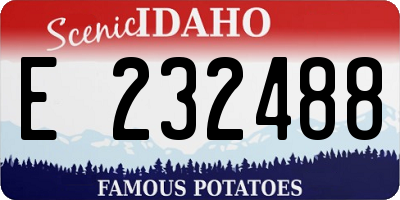 ID license plate E232488