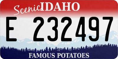 ID license plate E232497