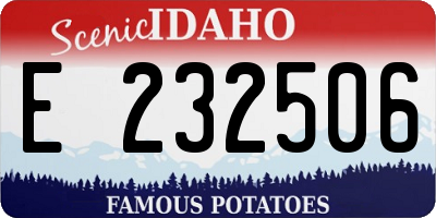 ID license plate E232506
