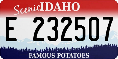 ID license plate E232507