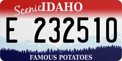 ID license plate E232510