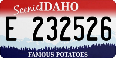 ID license plate E232526