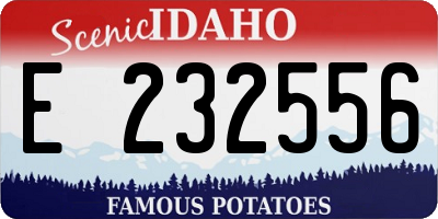 ID license plate E232556