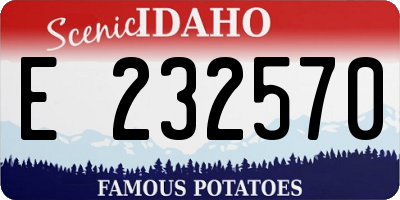 ID license plate E232570