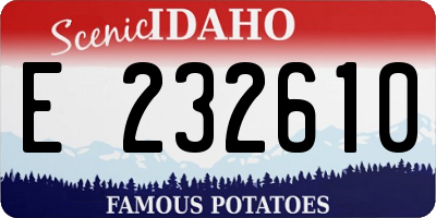 ID license plate E232610