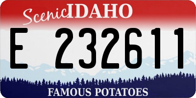 ID license plate E232611