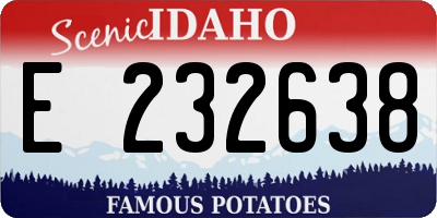 ID license plate E232638