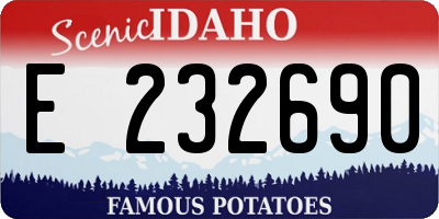 ID license plate E232690