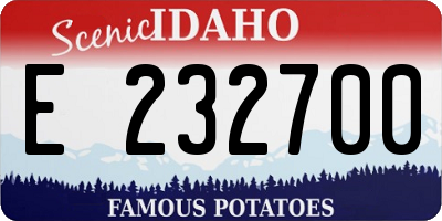 ID license plate E232700