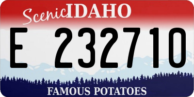 ID license plate E232710