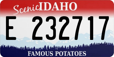 ID license plate E232717