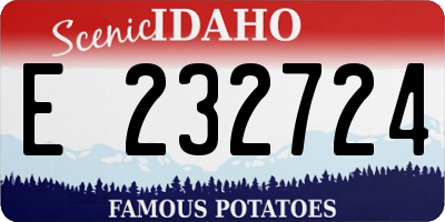 ID license plate E232724