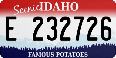 ID license plate E232726