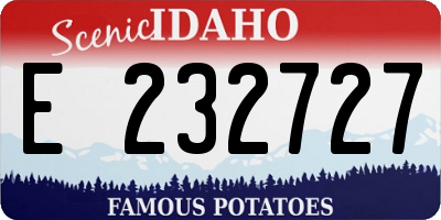 ID license plate E232727