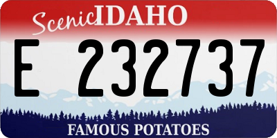 ID license plate E232737