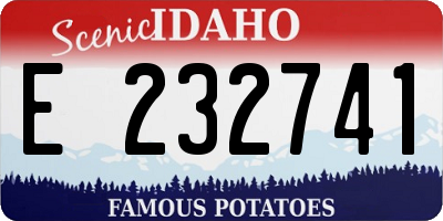 ID license plate E232741