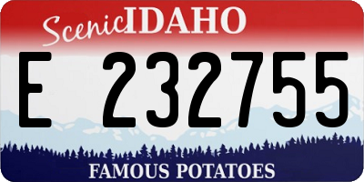 ID license plate E232755