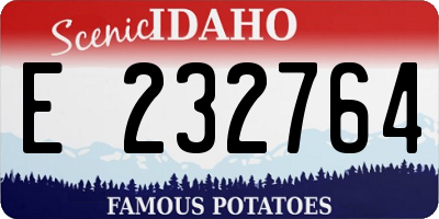 ID license plate E232764