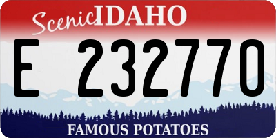 ID license plate E232770