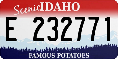 ID license plate E232771