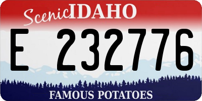 ID license plate E232776
