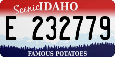 ID license plate E232779
