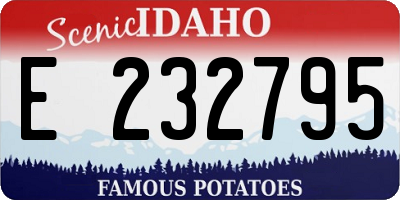 ID license plate E232795