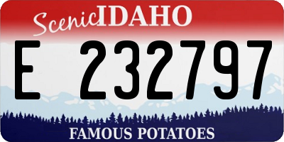 ID license plate E232797