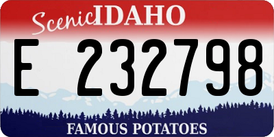 ID license plate E232798