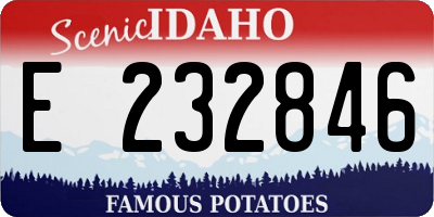 ID license plate E232846